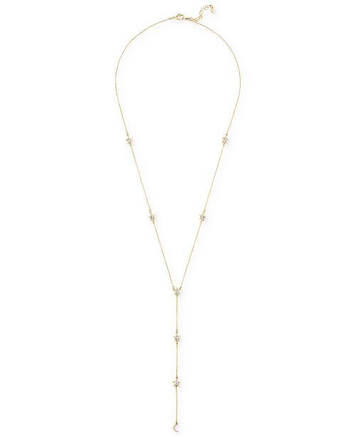 Gold-Tone Crystal Star Lariat Necklace, 24" + 2" extender | Macys (US)