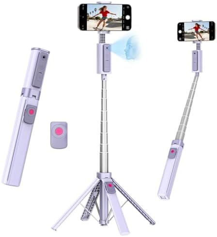 Funme Auto Face Tracking Tripod for iPhone, 59'' Selfie Stick Tripod with Remote, 360 Rotation Th... | Amazon (US)