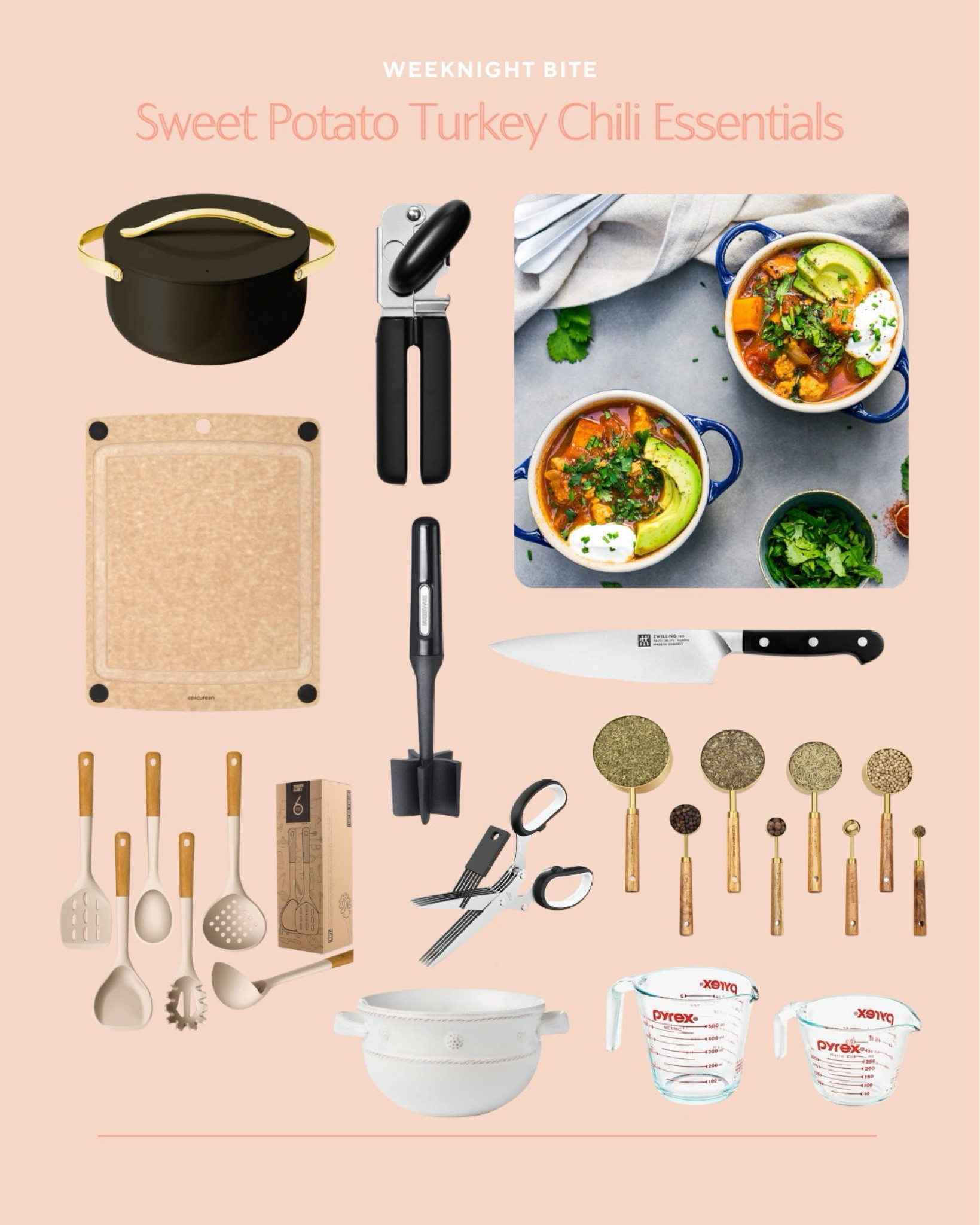 Sweet potato turkey chili essentials 🥣 

#LTKhome