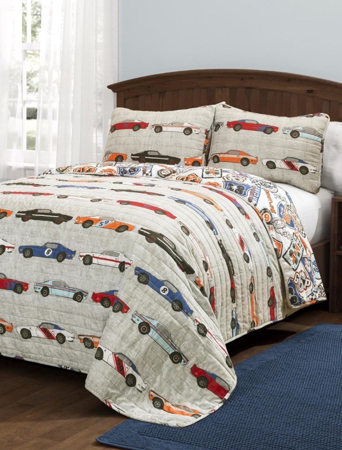 Car bedding for toddler boy 