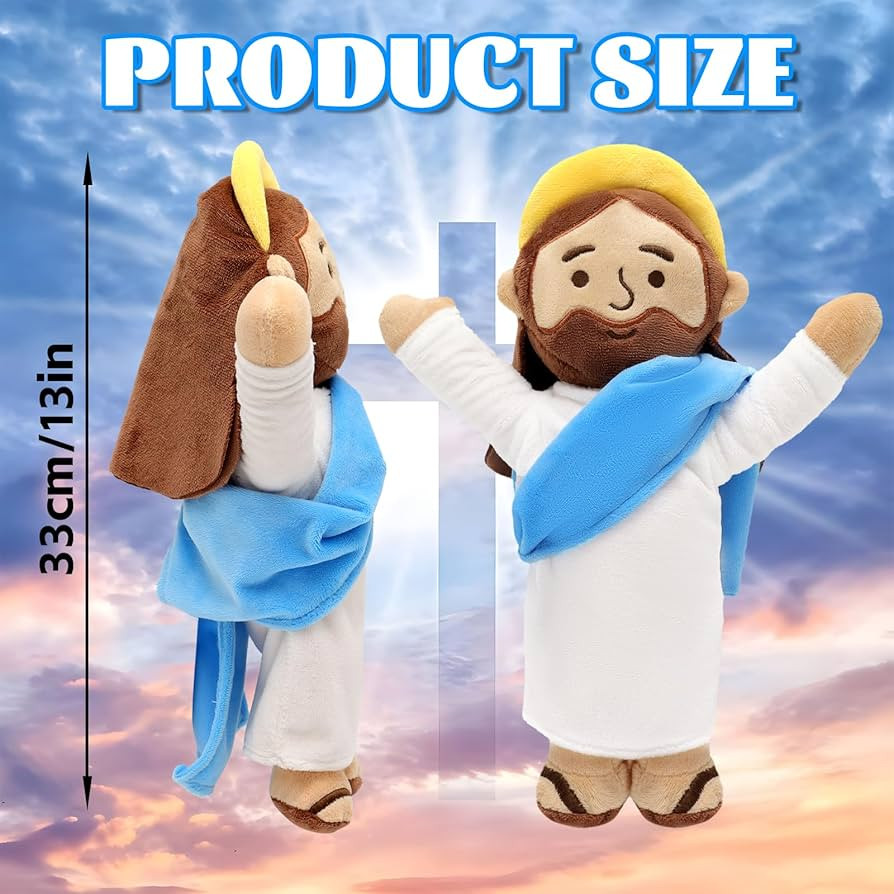 13" Jesus Plush Brown Jesus Stuffed Doll Christian Plushie Doll for Easter Christmas Church Relig... | Amazon (US)
