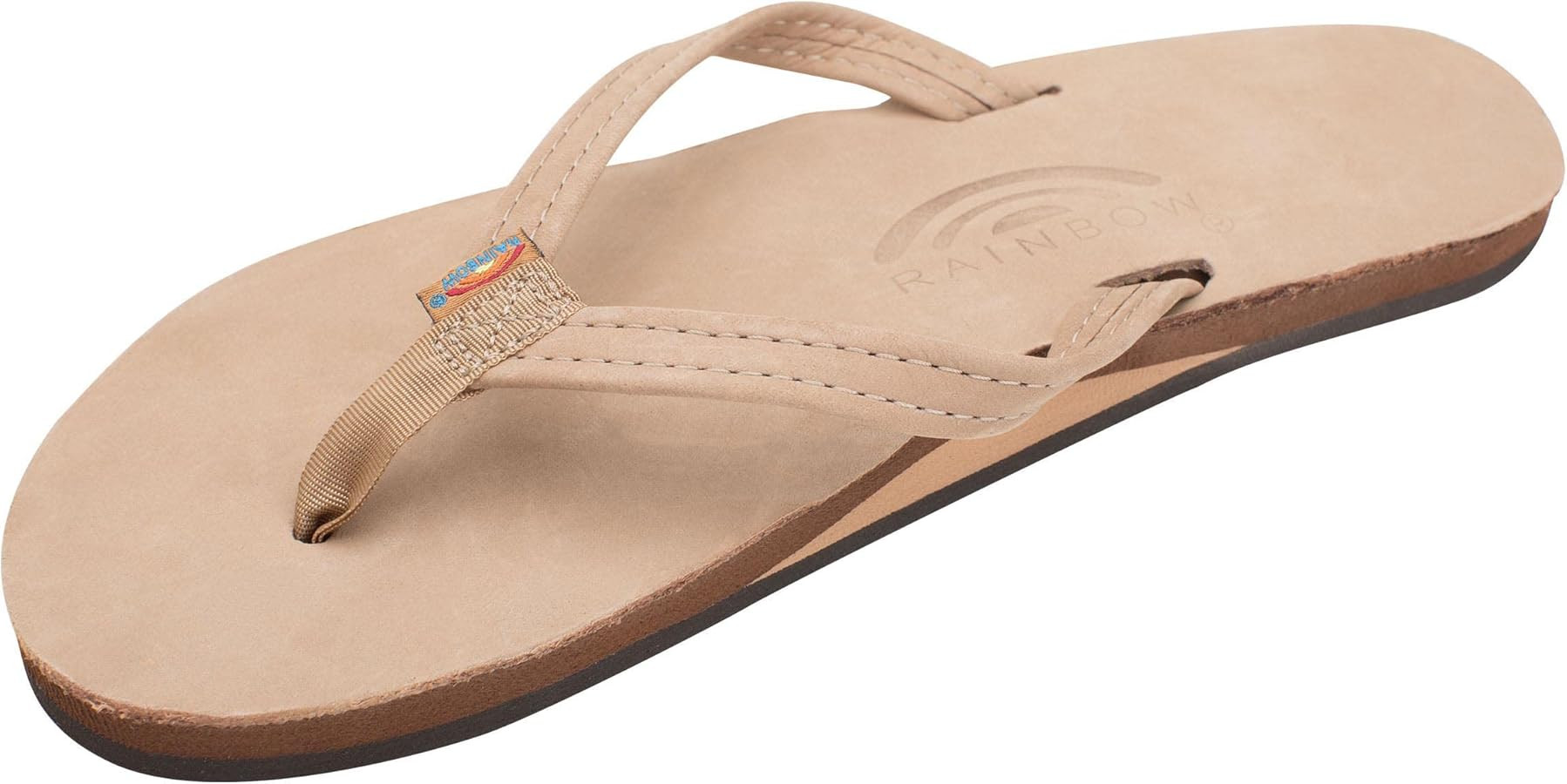 Rainbow Sandals Women's Single Layer Leather Sandal Narrow Strap | Amazon (US)