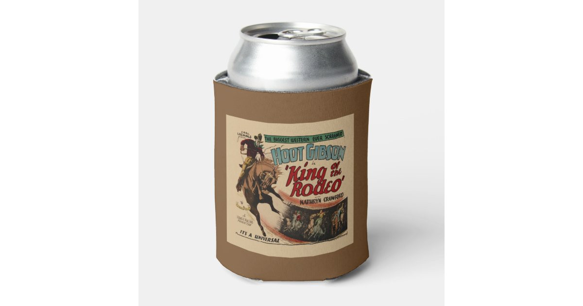 Rodeo Cowboy Vintage Western Movie Can Cooler | Zazzle | Zazzle
