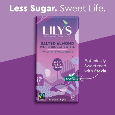 Lily's Salted Almond Milk Chocolate Bar - 2.8oz | Target