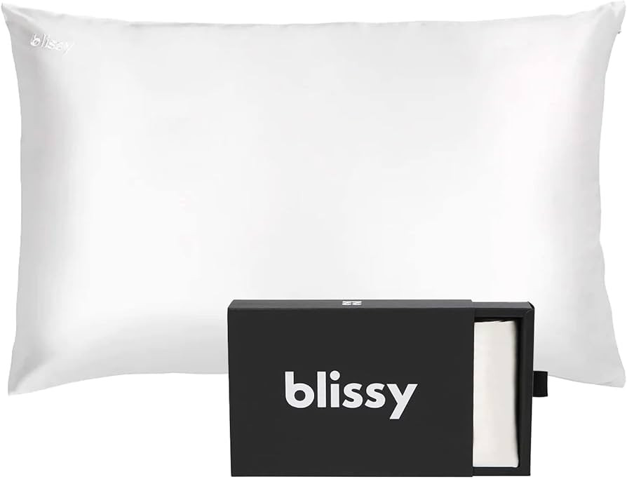 Blissy Silk Pillowcase - 100% Pure Mulberry Silk - 22 Momme 6A High-Grade Fibers - Satin Pillowca... | Amazon (US)
