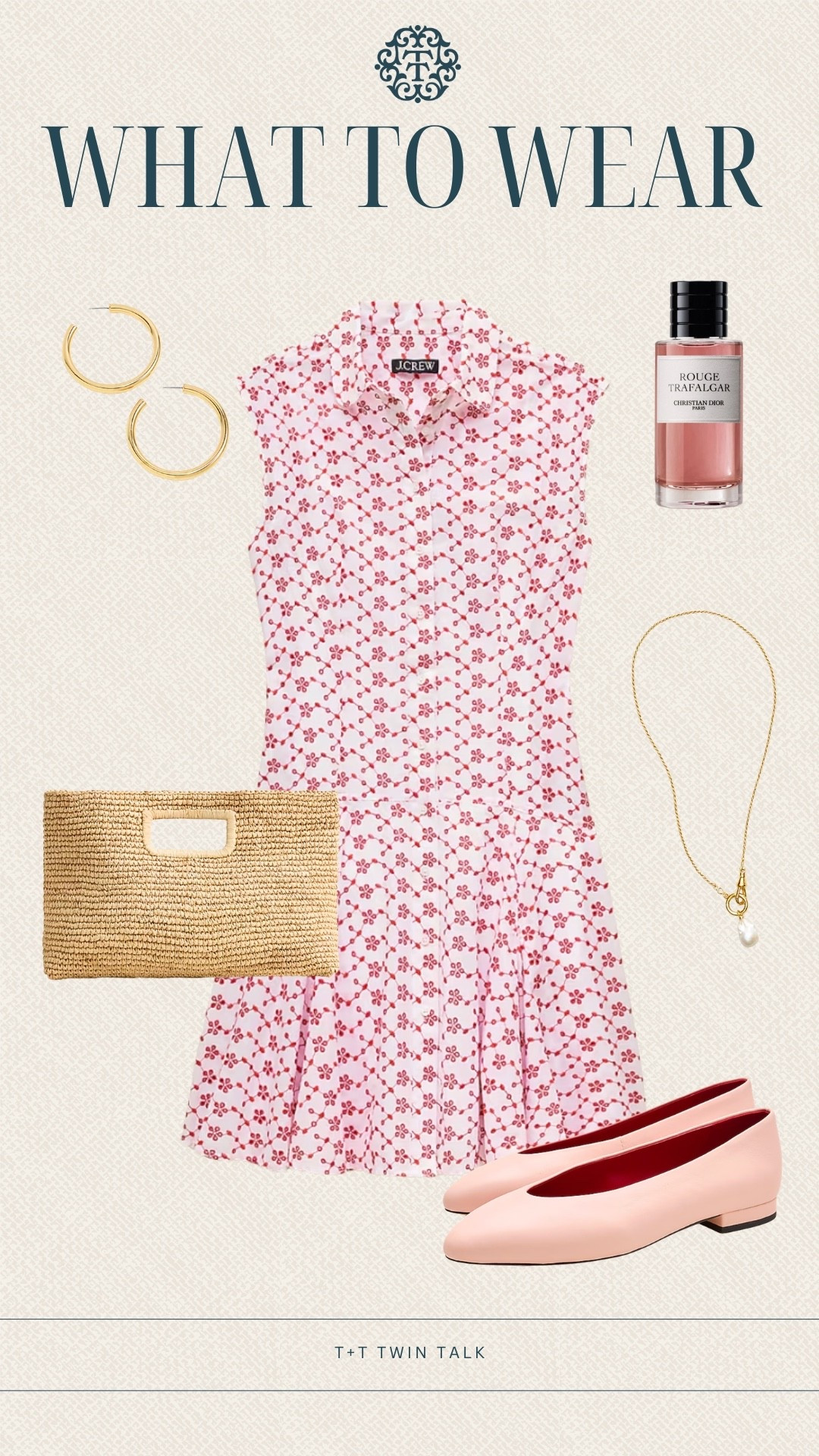 T+T, what to wear! This sweet red floral dress from J.Crew is such an easy go-to for warmer days. Paired with matching J.Crew flats and simple gold accessories, it’s perfect for brunch, shopping, or a casual day out.

#LTKSeasonal #LTKMidsize #LTKOver40