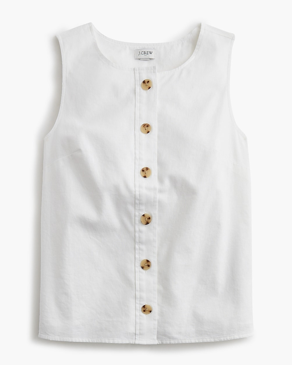 Linen-blend button-front shell | J.Crew Factory