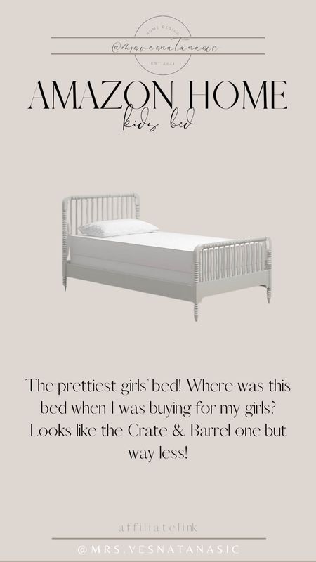 The prettiest bed for little girls and so affordable. Looks like Crate & Barrel! Wish I saw it when I was buying beda for my two girls! 

Bed, Amazon find, Amazon home, girls room, toddler room, bed, kids bed, kids bedroom, Amazon kids, Amazon home find, bedroom, spindle bed, 

#LTKhome #LTKkids #LTKFind