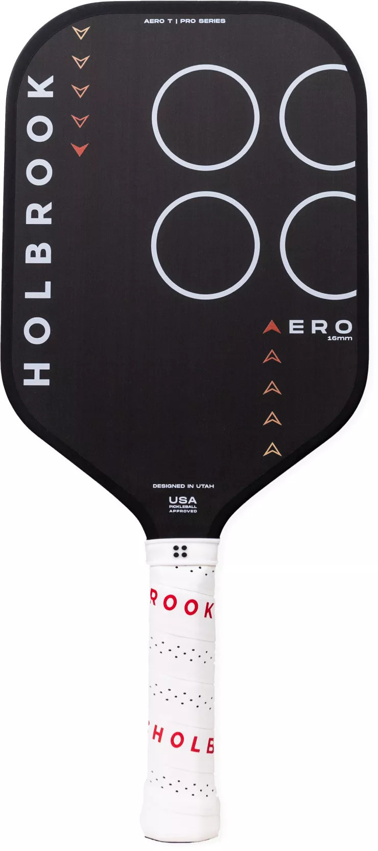 Holbrook Aero T Pro Series 16mm Pickleball Paddle, Black/White/Red | DICK'S Sporting Goods