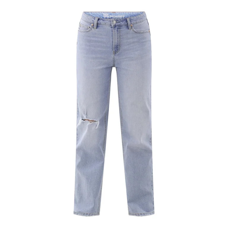 No Boundaries High Rise Straight Leg Jeans, Women's and Women's Plus | Walmart (US)