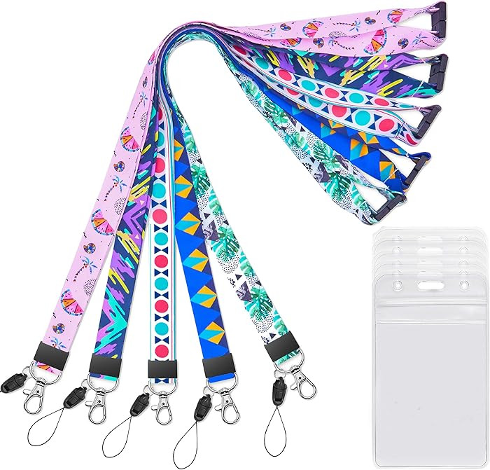5 Pack Cruise Lanyards with Vertical ID Badge Holder,for Kids Keys Pass Card,Breakaway Safety Nec... | Amazon (US)
