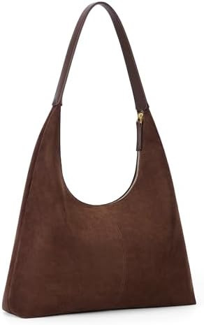 Lushandy Brown Suede Purse Faux Suede Tote Bag Leather Hobo Bags for Women Slouchy Hobo Bag Fall ... | Amazon (US)
