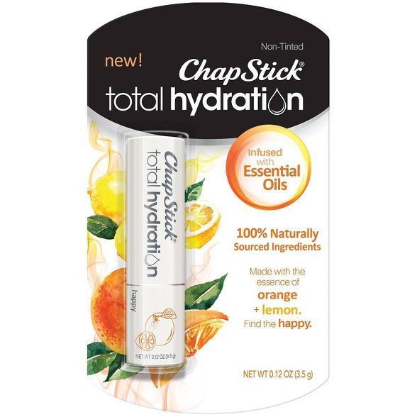 Chapstick Total Hydration Essential Oils Lip Balm - Happy - 0.12oz | Target