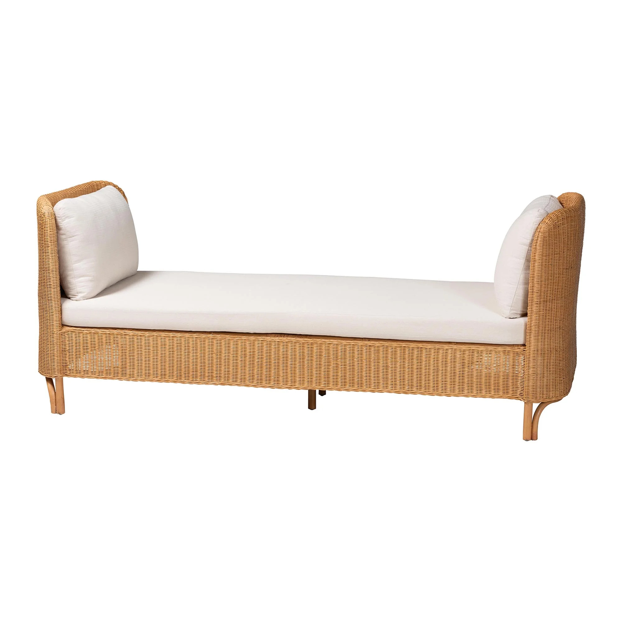 bali & pari Diva Bohemian Light Honey Rattan Daybed | Walmart (US)