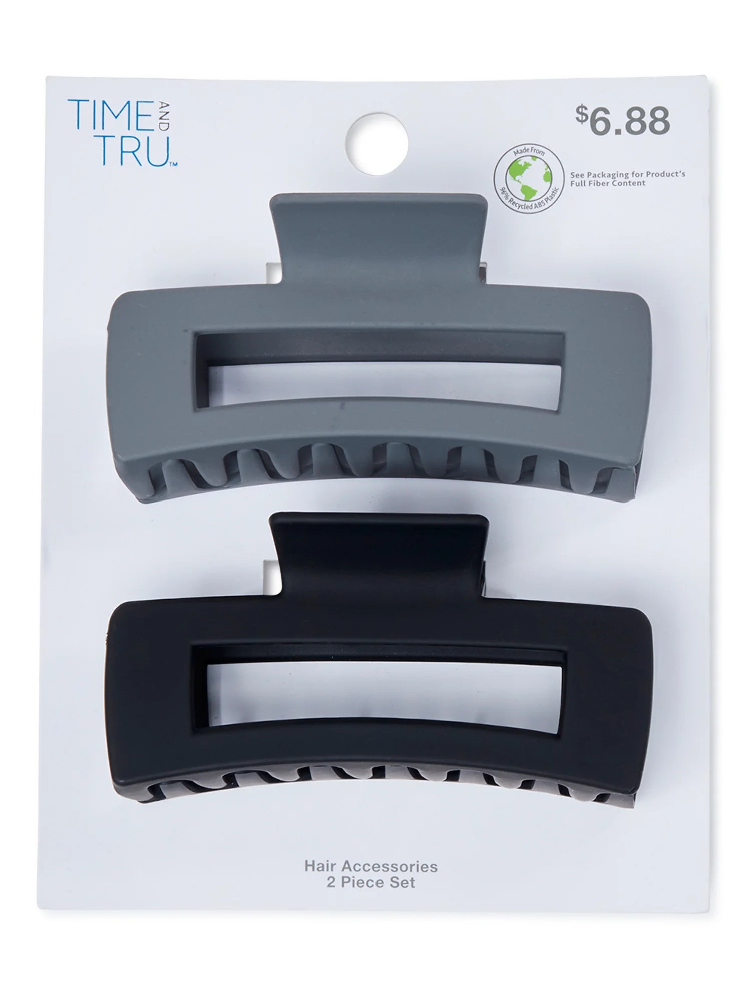 Time and Tru Women's Claw Hair Clips, 2-Pack | Walmart (US)
