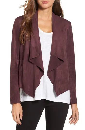Women's Kut From The Kloth Tayanita Faux Suede Jacket, Size X-Small - Burgundy | Nordstrom