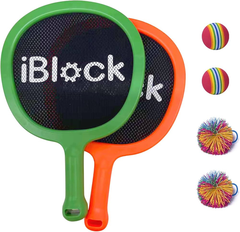 Portable Paddles and Bouncy Balls Set for Kids or Adults’ Indoor Outdoor Activities, Sport Game... | Amazon (US)