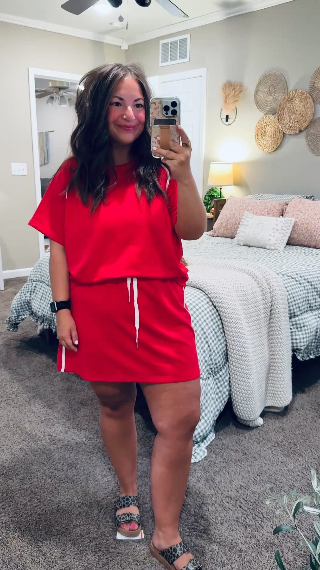 Matching sets just make getting dressed so easy 🙌 This Amazon tee + skirt duo is comfy, flattering, and looks put together with zero effort. Wear it as a set or mix and match for even more outfit options ✨

sandals: fit true to size // wearing a 5
set: fits true to size // wearing a large 

 #LTKootd #LTKMidsize #LTKWorkwear