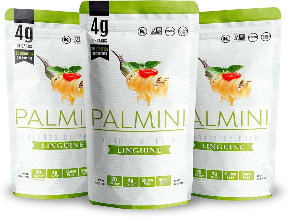 Palmini Low Carb Linguine | 4g of Carbs | As Seen On Shark Tank | Hearts of Palm Pasta (12 Ounce ... | Amazon (US)
