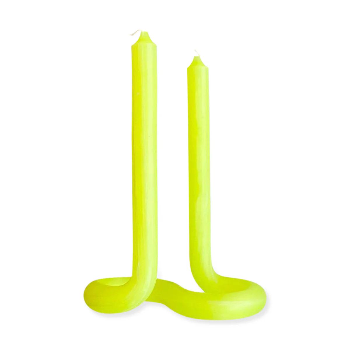 Furbish Studio - Twirl Taper Candle in Neon Lemon | Furbish Studio
