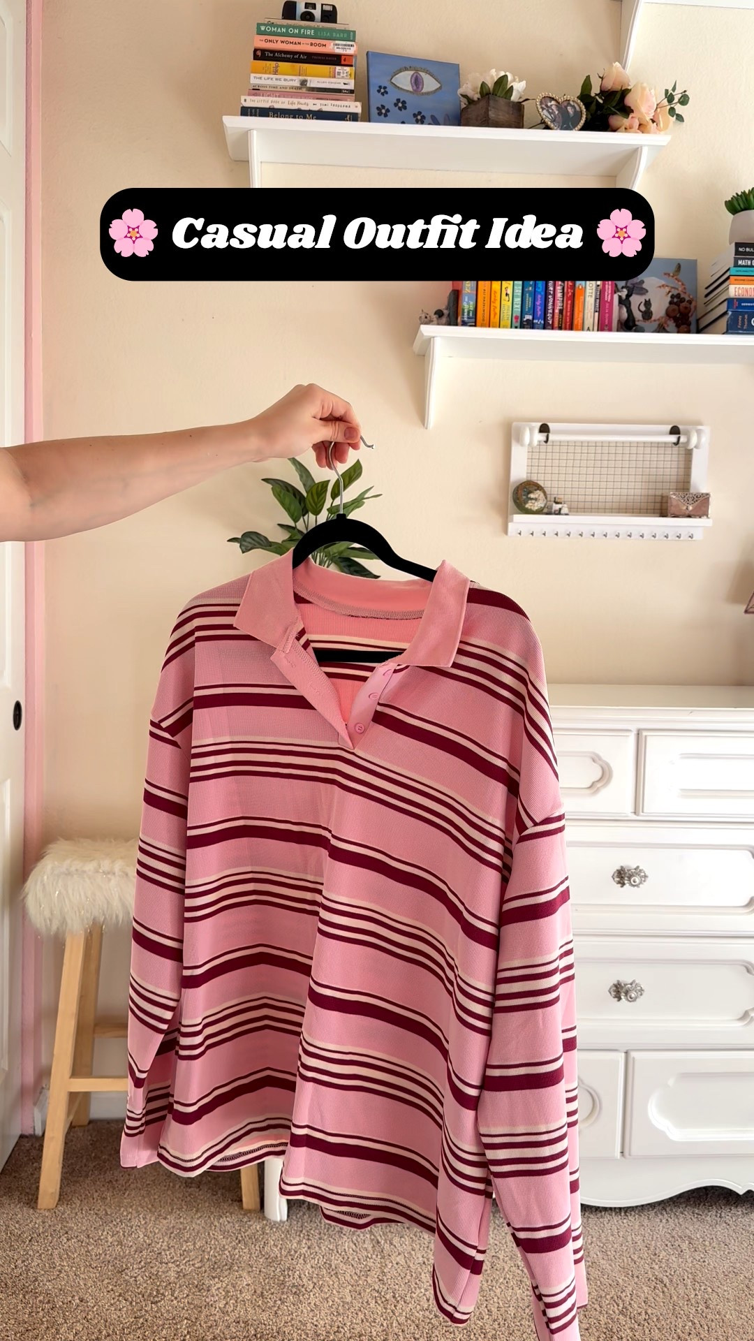 Casual outfit inspo!

Sizing:
Shirt - oversized fit, wearing a medium
Jeans - true to size, wearing a 6
Shoes - true to size, size up if inbetween

trendy casual outfit / amazon striped rugby top / rugby style shirt women / princess polly ellanor jeans / low rise baggy jeans / gray baggy jeans outfit / trendy everyday outfit / comfortable casual outfit / maroon flats outfit / bow flats women / cider flats outfit / vintage coach bag outfit / graffiti coach bag / trendy street style outfit / maroon sunglasses women / sojos sunglasses amazon / ana luisa gold hoop earrings / elevated casual fashion / trendy neutral outfit / effortless cool girl style
#trendycasauloutfit #trendystyle #amazonfinds #princesspollyjeans #baggyjeans #rugbyshirt #comfortableoutfit #streetstyle #vintagecoachbag #maroonaccessories #everydayoutfit #affordablefashion
 

 #LTKgrwm #LTKootd #LTKFindsUnder50