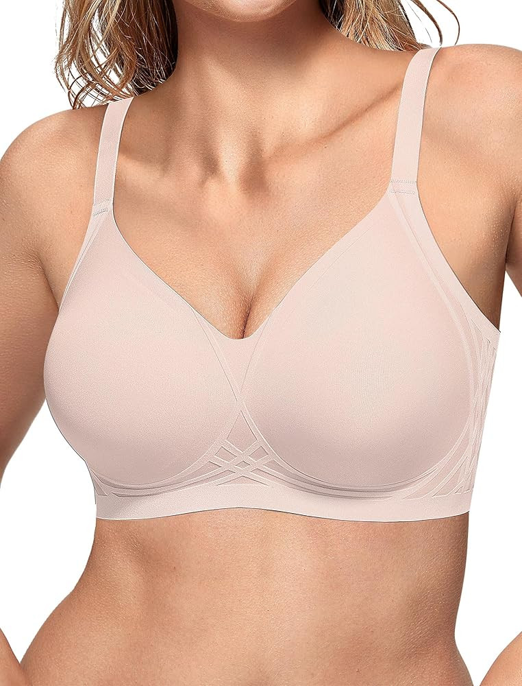 Vertvie Womens Seamless Bras Wireless No Underwire Push Up Bra Full Coverage Racerback Supportive... | Amazon (US)