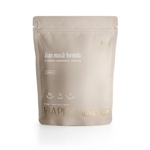 Happy Aging Protein Powder for Women, 20g Organic Pea & Pumpkin Seed Protein, 5g Creatine, Monk Fruit Sweetened, Organic Cocoa & Chia, Vegan Plant Based Protein | Amazon (US)