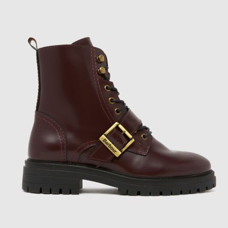 Womens Burgundy Barbour Ouseburne Biker Boots | schuh | Schuh