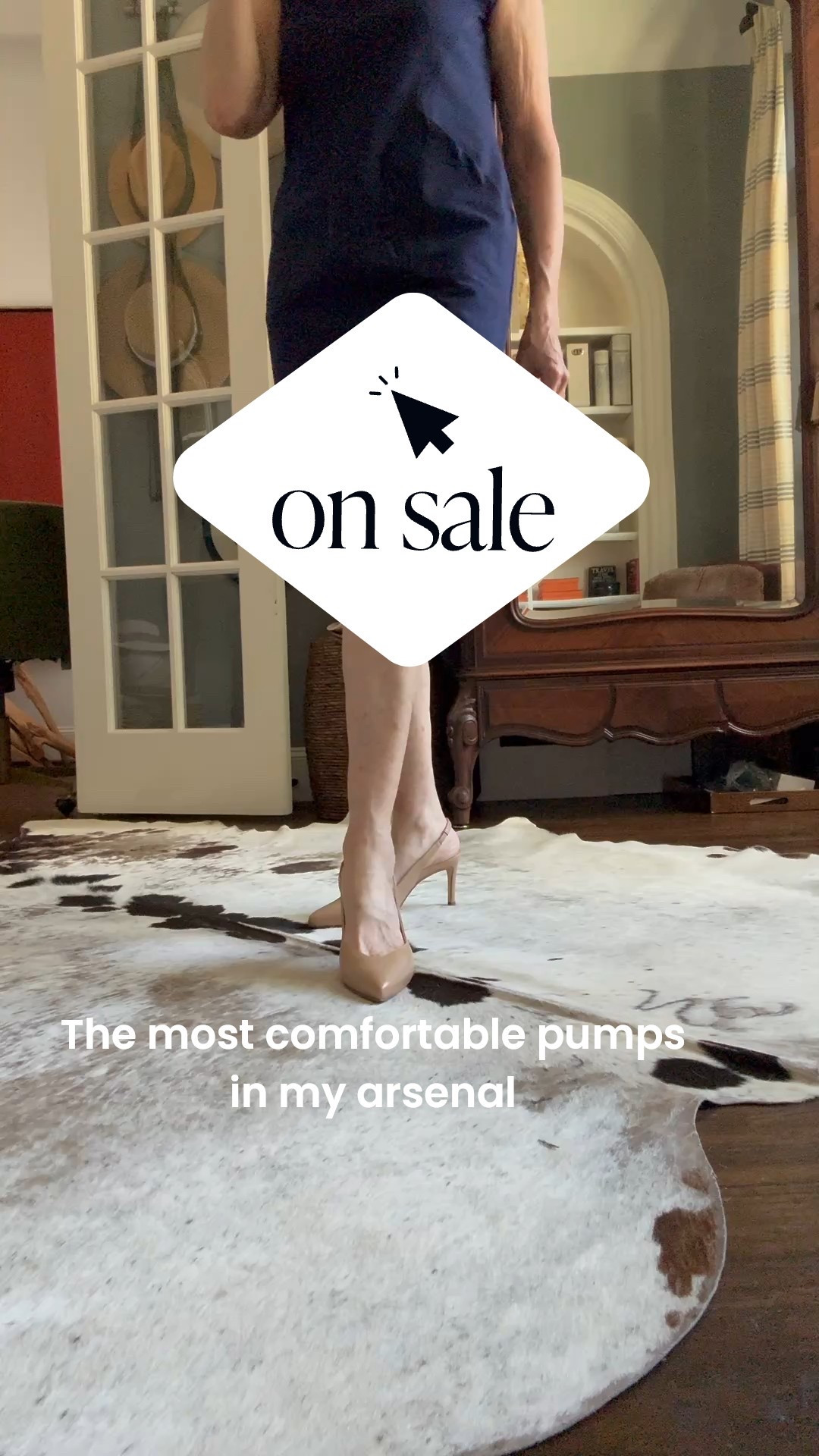 These are the most comfortable pumps in my wardrobe. I literally can wear them all day long cushioned insole perfect heel height and come in so many different widths and colours.
Bonus points, they’re on sale !