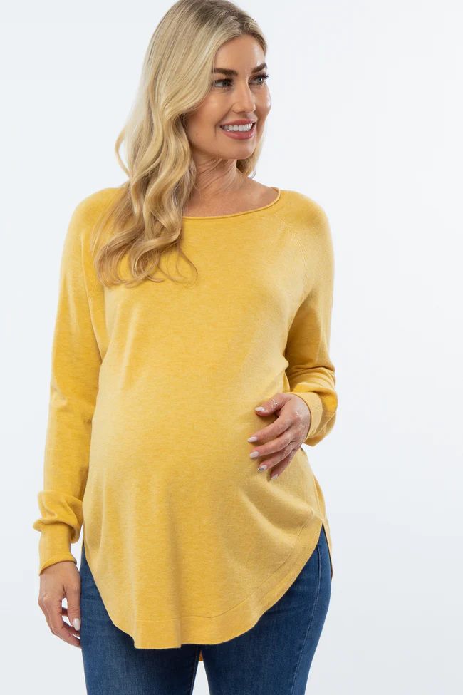Yellow Soft Maternity Sweater | PinkBlush Maternity