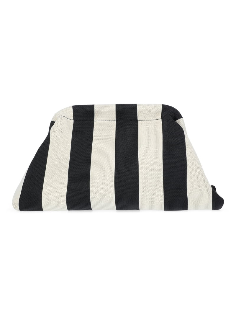 Free Assembly Women's Knit Clutch Handbag, Black/Khaki | Walmart (US)