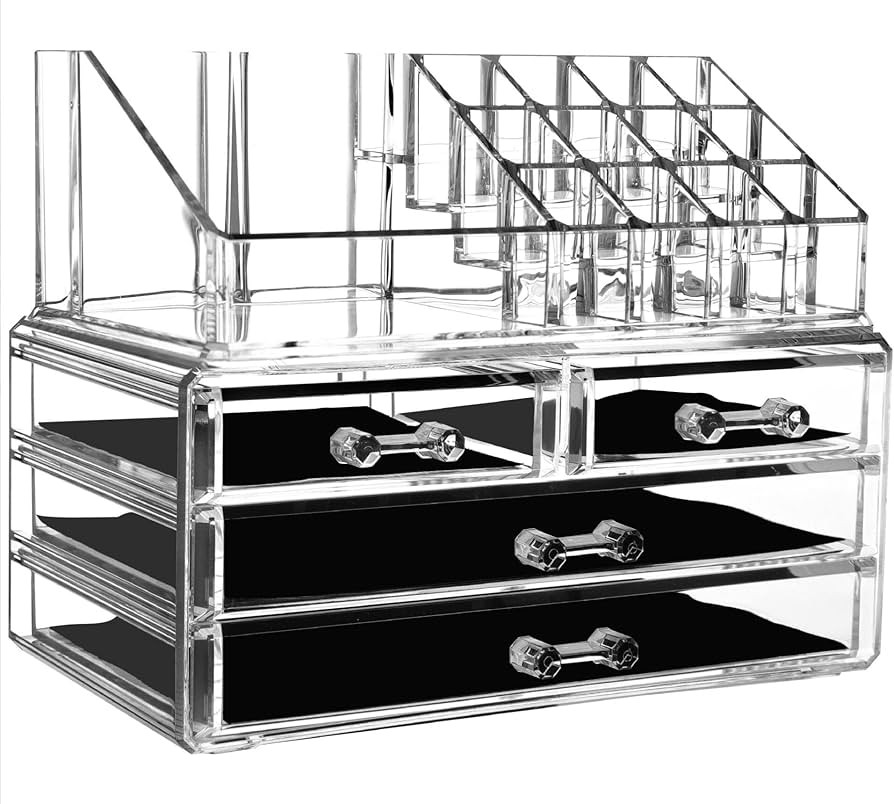 Make-up Organizer, Kosmetik-Organizer Schmuck Aufbewahrungsbox Acryl Cosmetics Lipsticks Halter B... | Amazon (DE)