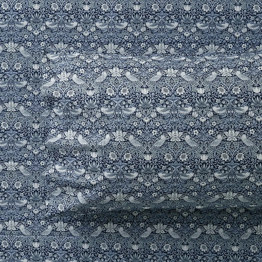 Strawberry Thief Cotton Sheet Set - Navy | Bed Bath N' Table