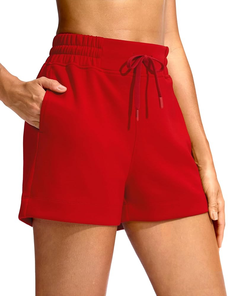 Soothfeel Women's Sweat Shorts High Waisted Drawstring 3" Athletic Workout Gym Summer Comfy Soft ... | Amazon (US)