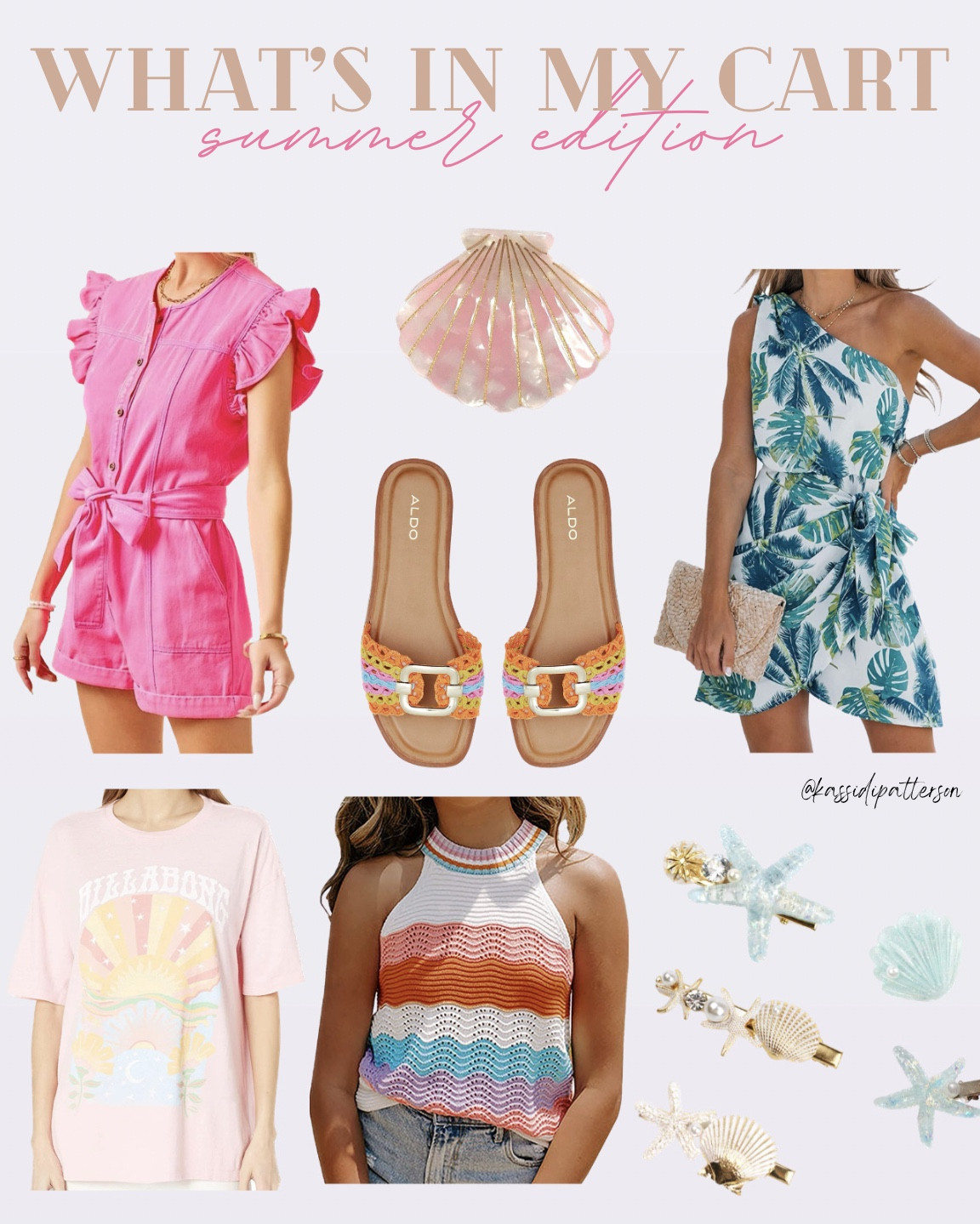 Amazon what’s in my cart 🛒

Beach outfits, summer outfits, vacation outfits, summer sandals, graphic tees, graphic t-shirt, claw clips, beach accessories, beach sandals, pink romper

#LTKshoecrush #LTKtravel #LTKSeasonal