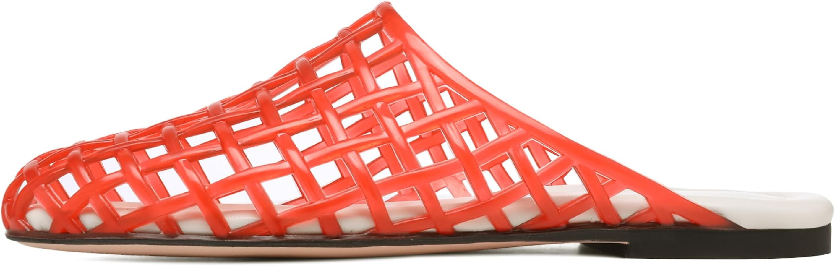 Clear Jelly Shoes for Women Slip on Jelly Mesh Slides Comfortable Closed Toe Flats Sandals Summer... | Amazon (US)