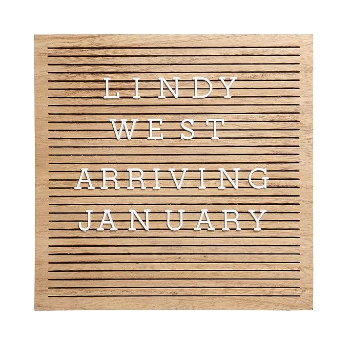 Pearhead Classic Wooden Letterboard for Home Décor, Baby Announcement or Pregnancy Announcement,... | Amazon (US)