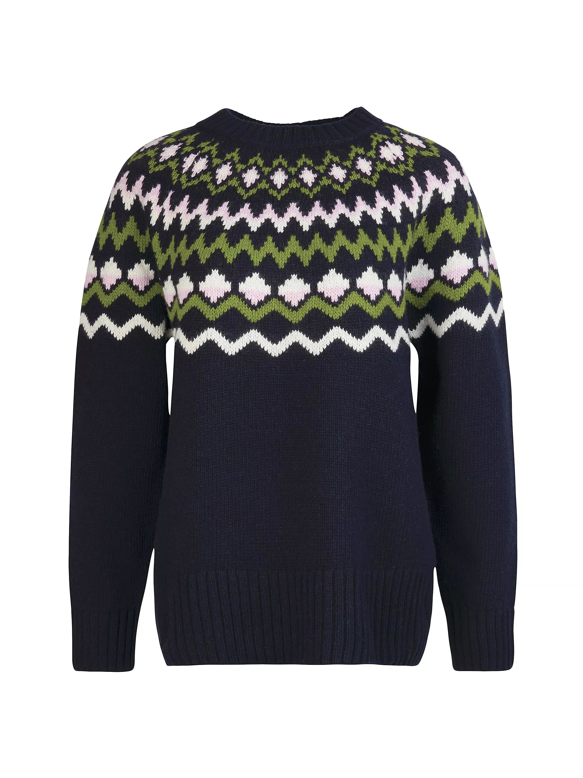 Chesil Fair Isle-Inspired Cotton-Wool Sweater | Saks Fifth Avenue