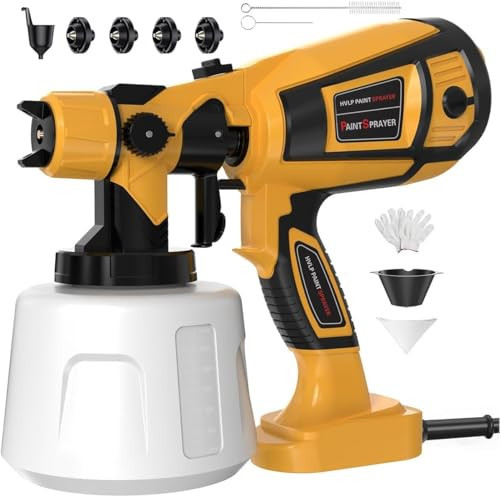 Paint Sprayer Tool 1000W High Power Electric Spray Paint Gun Easy to Clean for Furniture Cabinets Fence Walls Door Garden Chairs Yellow | Amazon (US)