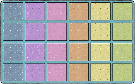 Flagship Carpets Happy Squares Educational Area Rug for Kids Room Seating Décor, Children's Clas... | Amazon (US)