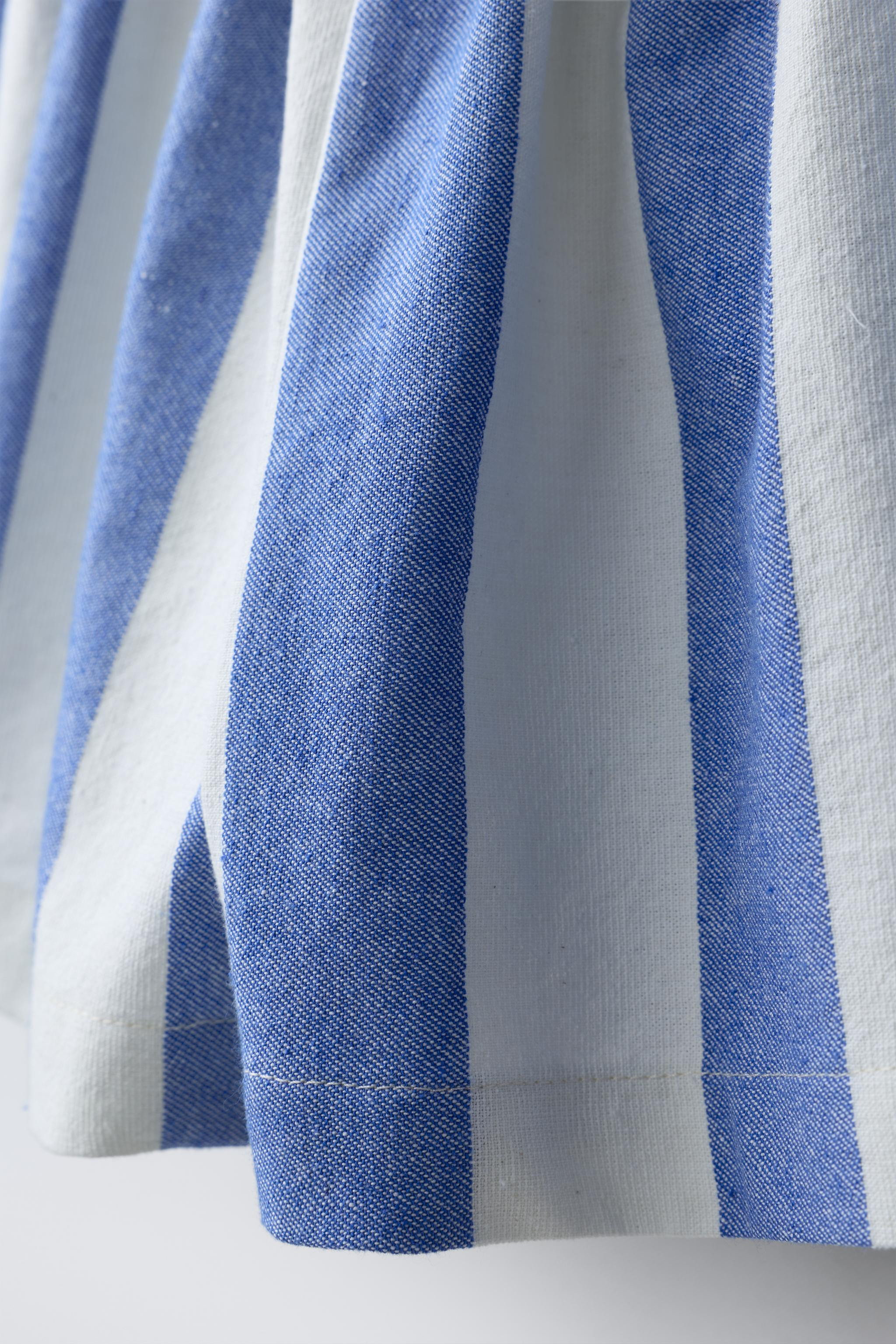 Wide-leg Bermuda shorts with an elasticated waistband and front bow detail. Features a stripe pri... | Zara UK