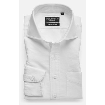 White Lightweight Oxford - Popover | SPIER & MACKAY | SPIER & MACKAY