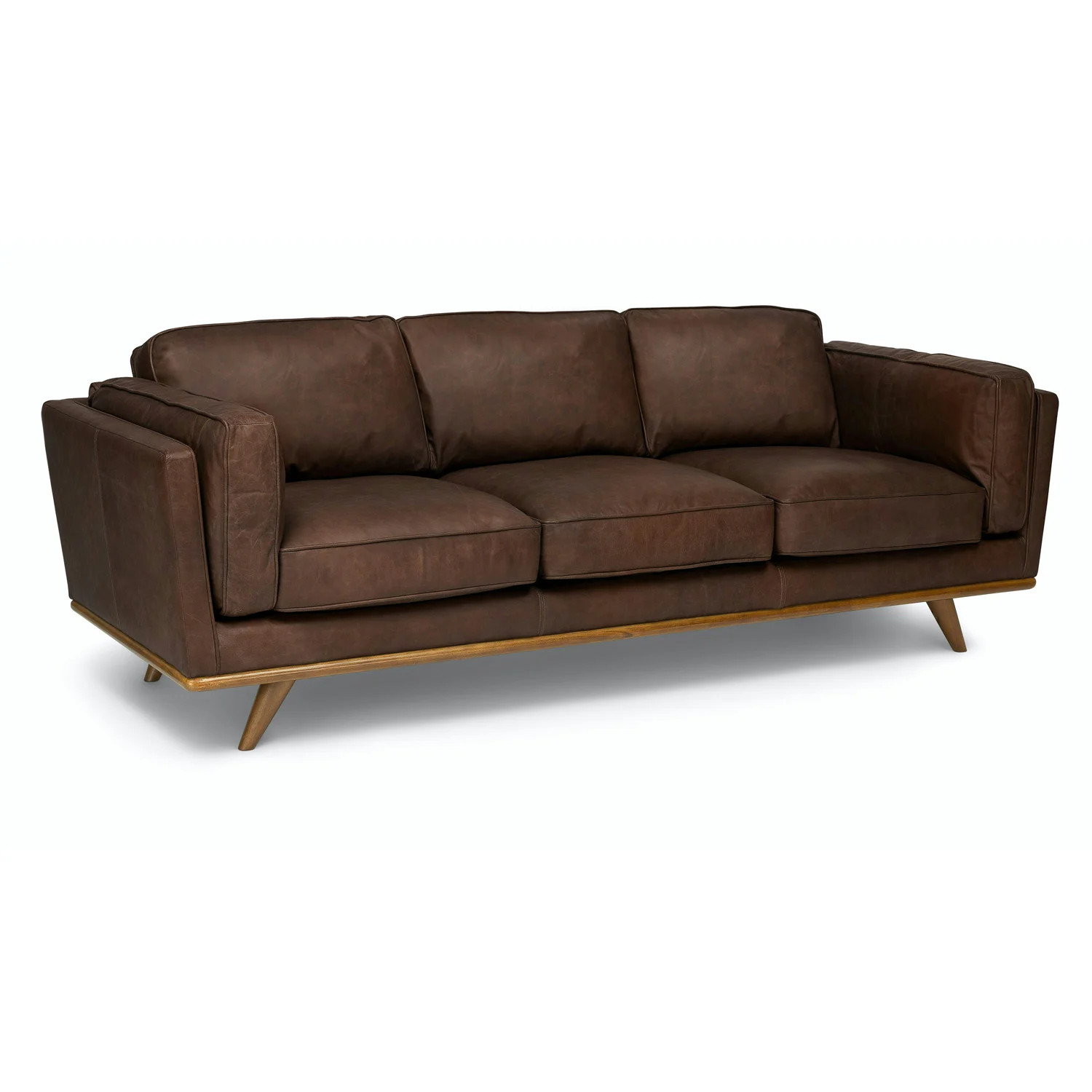 Timber 90" Leather Sofa - Charme Chocolat | Article