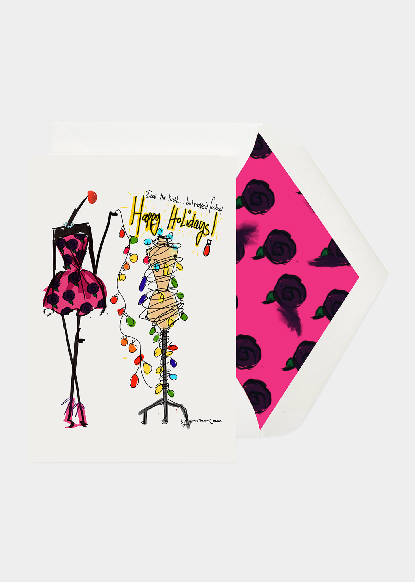 Jonathan Cohen Holiday Decorated Dress Card - Set of 10 | Bergdorf Goodman