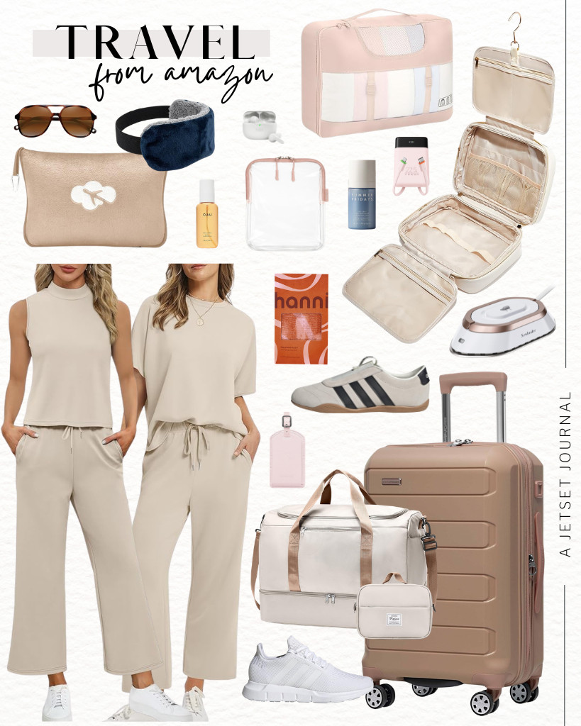 Don’t pack your bags yet! I have some Amazon Travel Finds here that you're sure to love! Part of the selection is Traveler’s Choice hardshell luggage, a BORSALI toiletry bag, and Veken’s packing cubes. For your outfit, SAMPEEL’s two-piece sets are perfect! You can pair them with these cozy adidas sneakers. There are beauty finds, too, like Summer Fridays’ face mist and OUAI wave spray.

#LTKSeasonal #LTKSaleAlert #LTKTravel
 

 