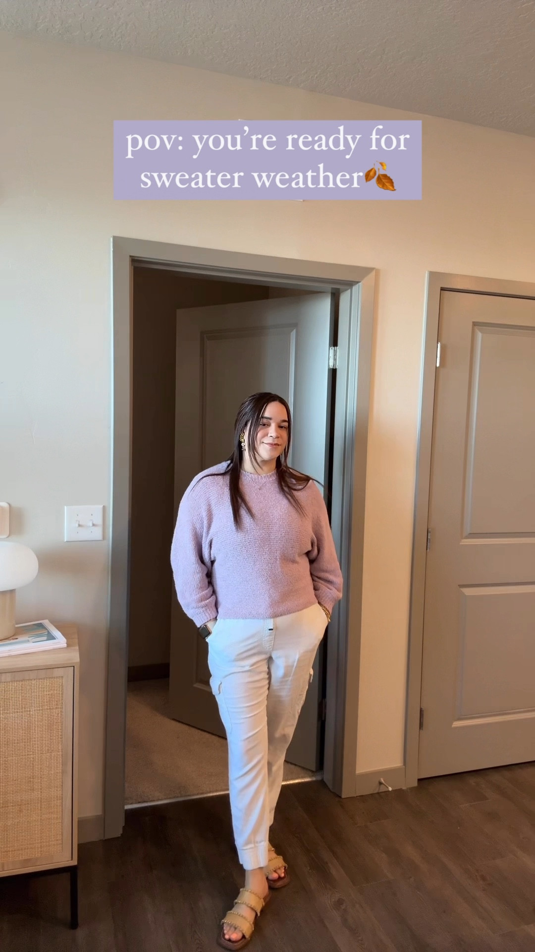 SO Ready for Sweater Weather 🍂

Style Tip💜 Sweaters with White Bottoms Pants. 

Sweater: Hudson
Pants: JCPenney
Sandals: Sam Edelman
Earrings: Elizabeth Cole

#LTKxPrimeDay #LTKVideo #LTKSeasonal