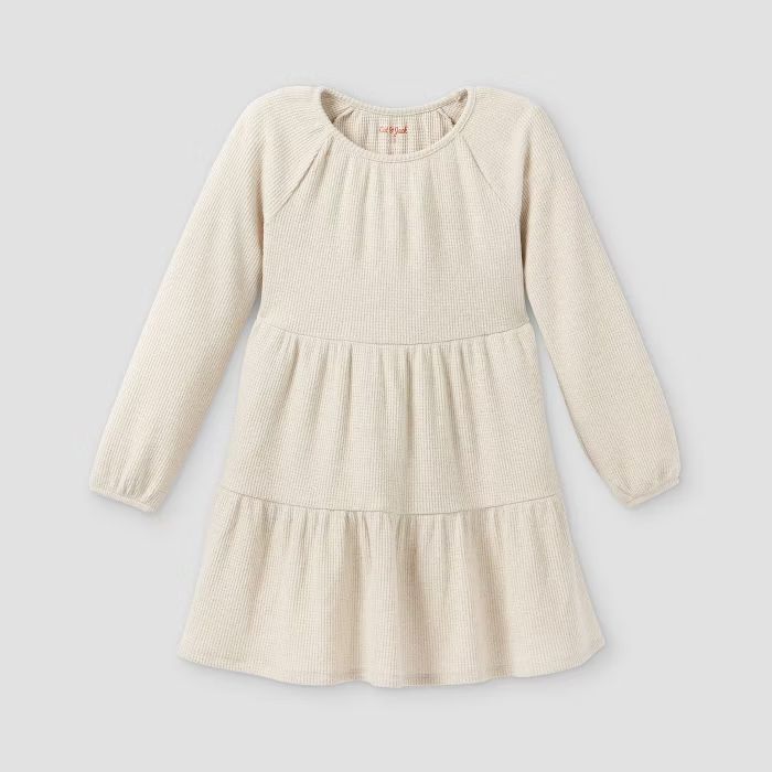 Girls' Long Sleeve Cozy Tiered Dress - Cat & Jack™ | Target