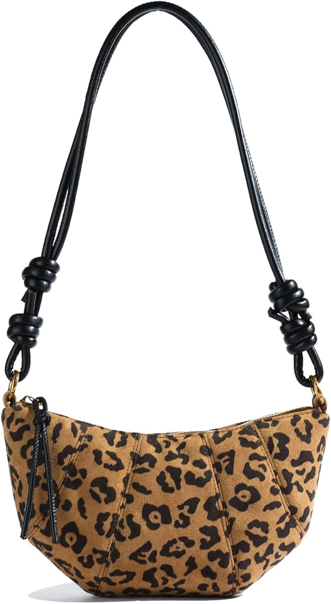 Suede Bags for Women Small Suede Purses Crescent Bag Crossbody Shoulder Bag Trendy Tote Handbags | Amazon (US)