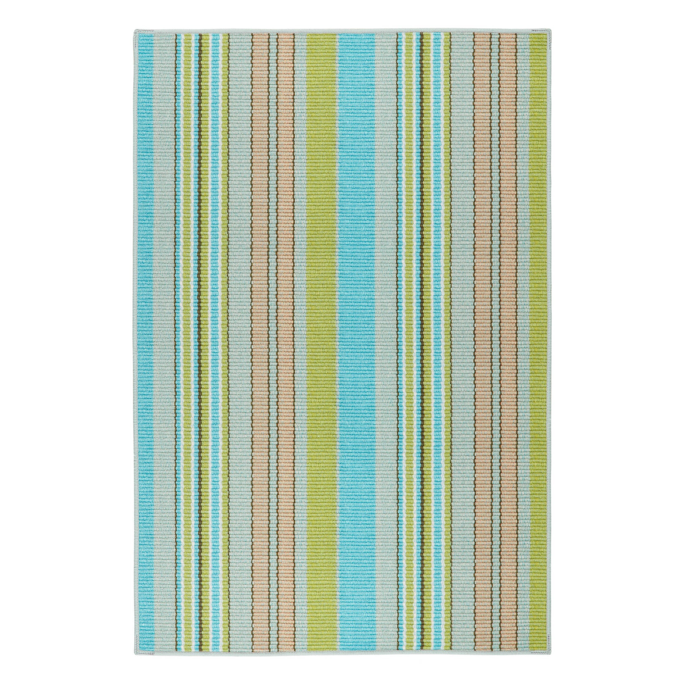 Aquinnah Ticking Multi Machine Washable Rug | Annie Selke