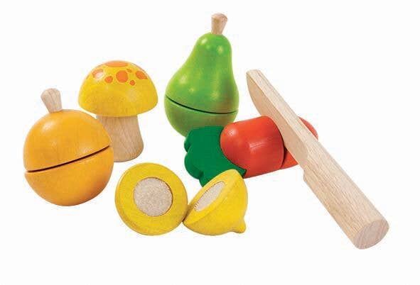 Fruit And Vegetable Play Set by Plan Toys | Mochi Kids